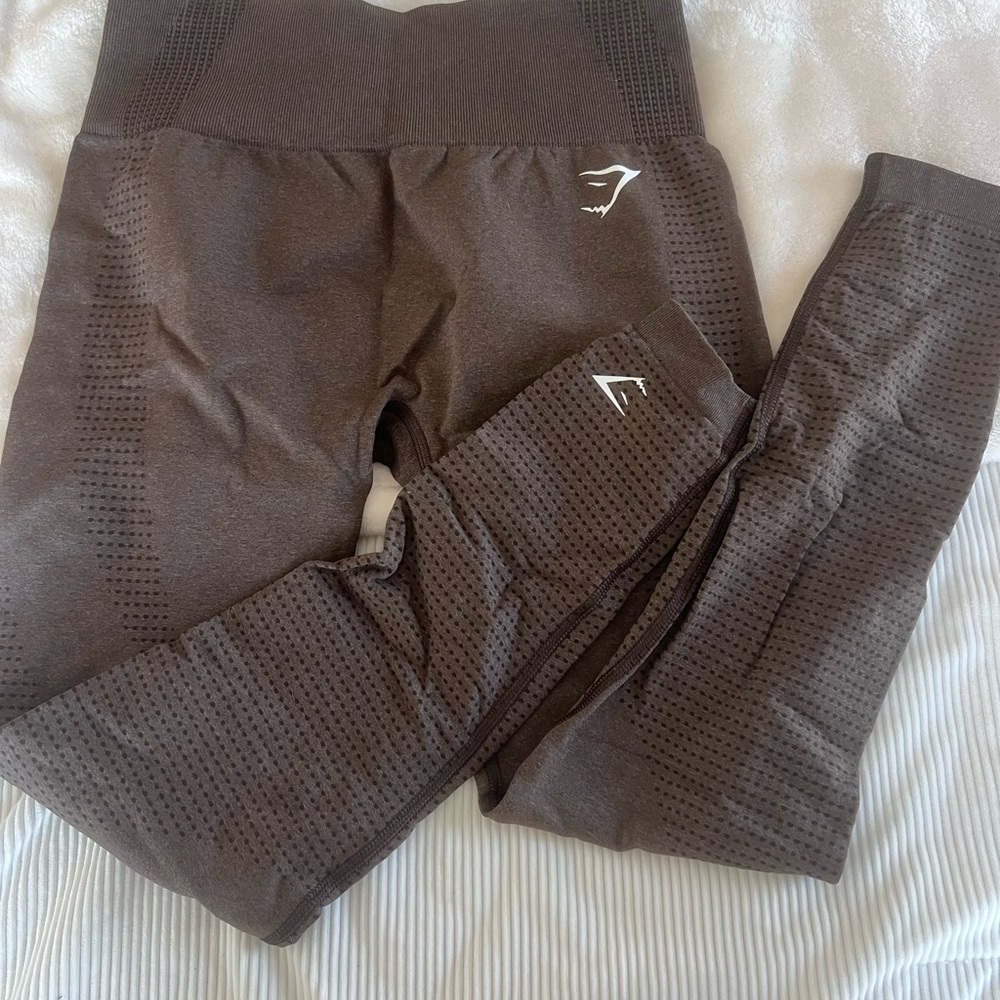 Gymshark Black Seamless Leggings with Subtle Texture